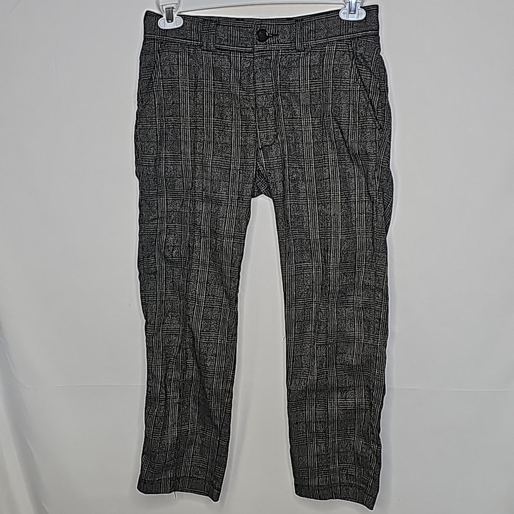 I love ugly slim kobe cropped leg straight fit checkered hi stranger panta sz Sm
